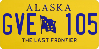 AK license plate GVE105