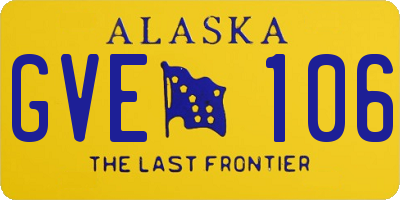 AK license plate GVE106