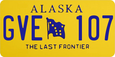 AK license plate GVE107