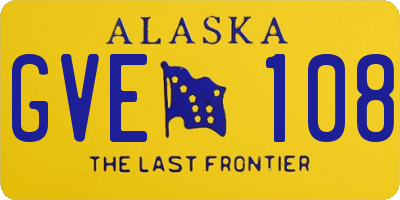 AK license plate GVE108