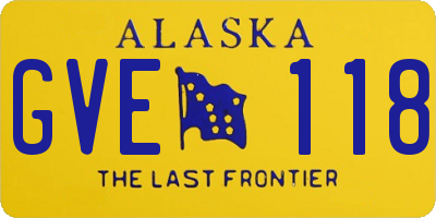 AK license plate GVE118