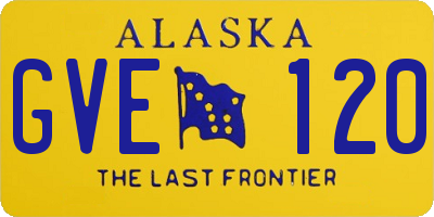 AK license plate GVE120