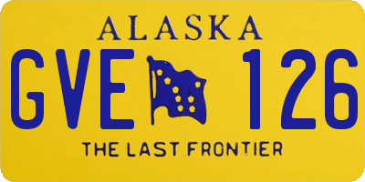 AK license plate GVE126
