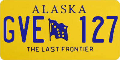 AK license plate GVE127