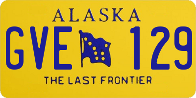 AK license plate GVE129