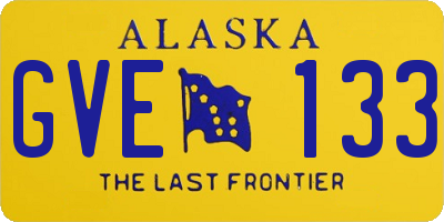 AK license plate GVE133