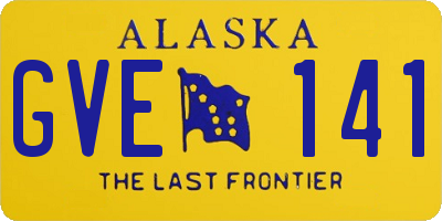 AK license plate GVE141