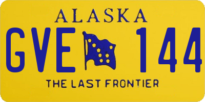 AK license plate GVE144