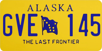 AK license plate GVE145