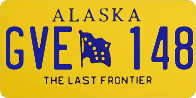 AK license plate GVE148