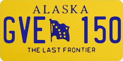 AK license plate GVE150