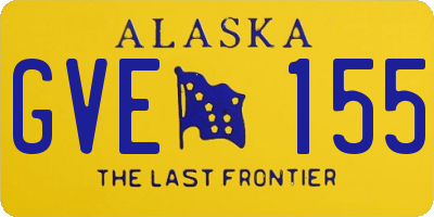 AK license plate GVE155