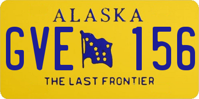 AK license plate GVE156