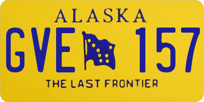 AK license plate GVE157