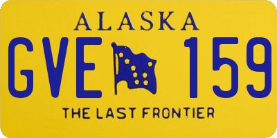 AK license plate GVE159