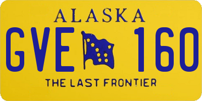 AK license plate GVE160