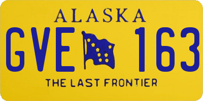 AK license plate GVE163