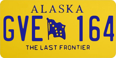 AK license plate GVE164