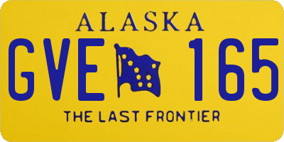 AK license plate GVE165