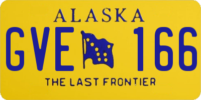 AK license plate GVE166