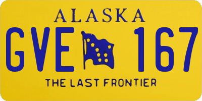 AK license plate GVE167