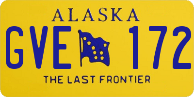 AK license plate GVE172