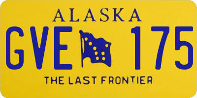 AK license plate GVE175