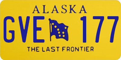 AK license plate GVE177