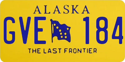 AK license plate GVE184