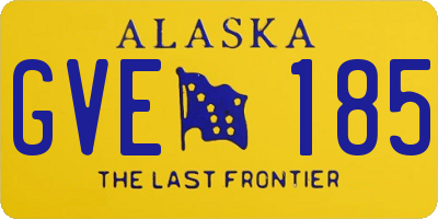 AK license plate GVE185
