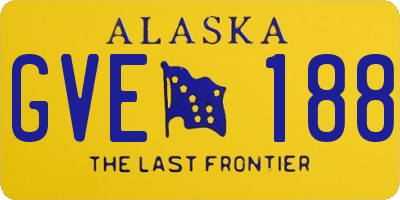 AK license plate GVE188