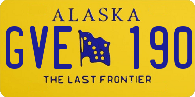 AK license plate GVE190