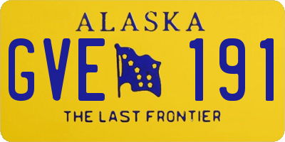 AK license plate GVE191