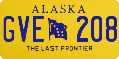 AK license plate GVE208