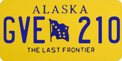 AK license plate GVE210