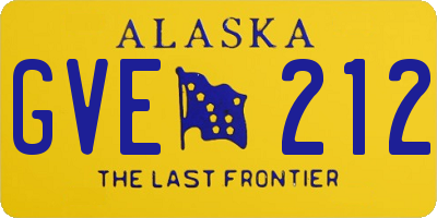 AK license plate GVE212