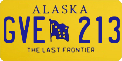 AK license plate GVE213