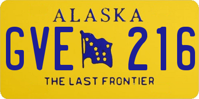 AK license plate GVE216