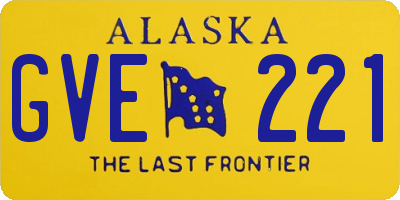 AK license plate GVE221