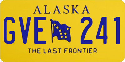 AK license plate GVE241