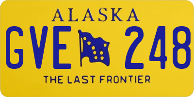 AK license plate GVE248