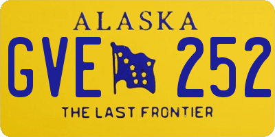 AK license plate GVE252