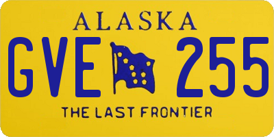 AK license plate GVE255