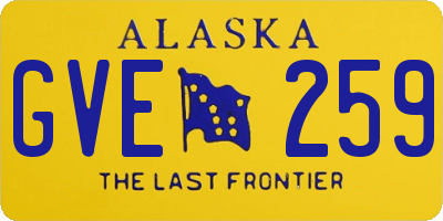 AK license plate GVE259