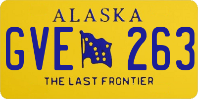 AK license plate GVE263