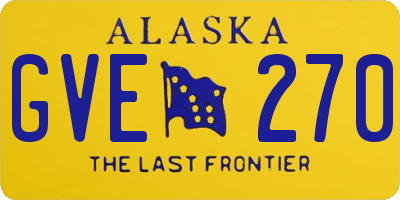 AK license plate GVE270