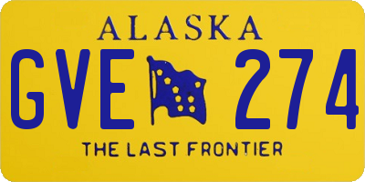 AK license plate GVE274