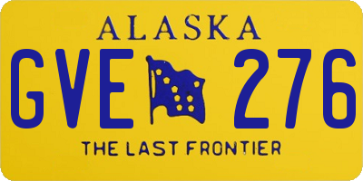 AK license plate GVE276