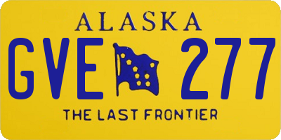 AK license plate GVE277