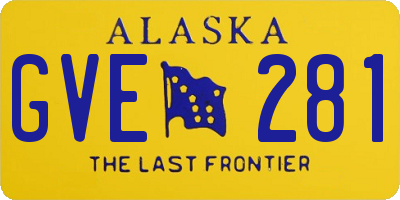 AK license plate GVE281